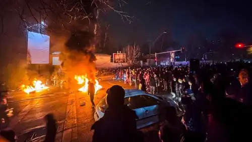 جانب من الاحتجاجات في إيران 