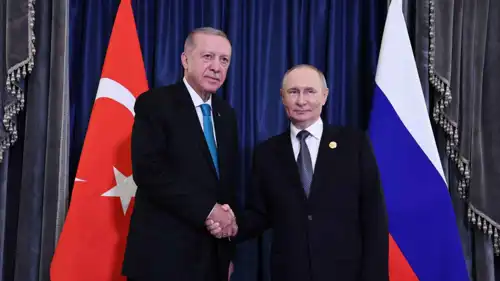 لقاء سابق بين بوتين وأردوغان