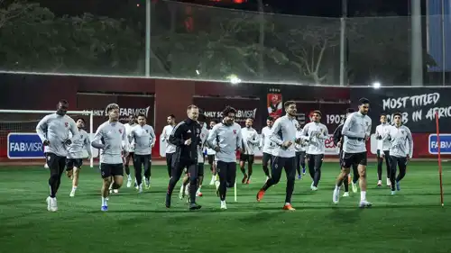 تدريبات فريق الأهلي المصري