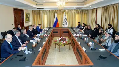 اجتماع شويغو مع مسؤولين في طالبان