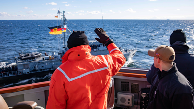 القوات البحرية الألمانية بالقرب من بحر البلطيق