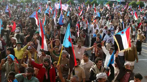 مسيرة في عدن دعماً للمجلس الانتقالي الجنوبي