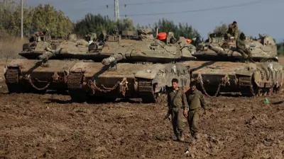 جنود إسرائيليون عند الحدود اللبنانية