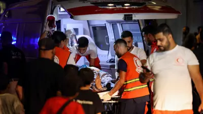 من عمليات الإسعاف بعد حادثة البيجر في لبنان