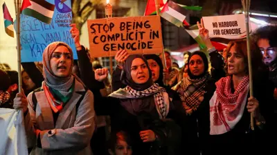 متظاهرون في اسطنبول دعما لغزة