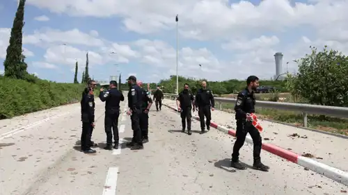 سقوط صاروخ حوثي في إسرائيل 