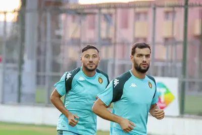 أمين توغاي ويوسف بلايلي لاعبا الترجي التونسي