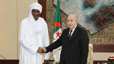 الرئيس الجزائري مستقبلًا رئيس وزراء النيجر