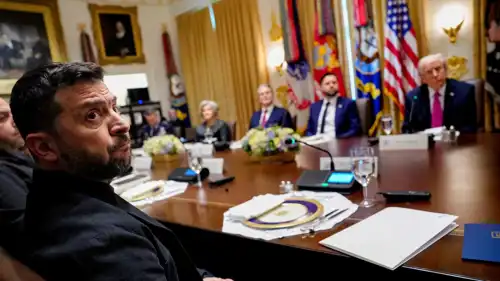 جانب من اجتماع ترامب وزيلينسكي