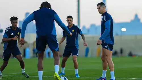 كريستيانو رونالدو في تدريبات النصر السعودي