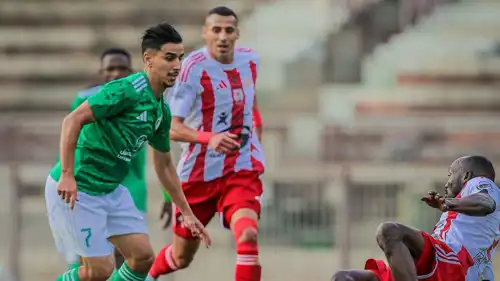 من مباراة الأهلي بنغازي والأهلي طرابلس