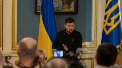 الرئيس الأوكراني فولوديمير زيلينسكي