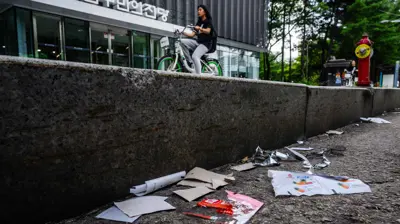 نفايات في سيول وصلت عبر بالونات كوريا الشمالية