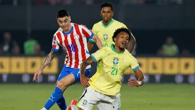 من مباراة البرازيل وباراغواي