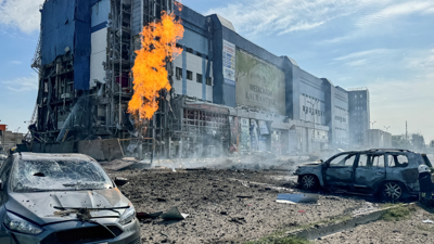 أضرار سابقة في خاركيف جراء القصف الروسي