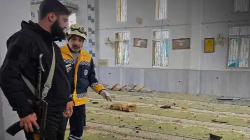 المسجد المستهدف في مدينة حمص السورية