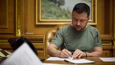 الرئيس الأوكراني فولوديمير زيلينسكي