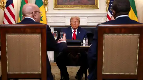 ترامب خلال القمة الإفريقية في البيت الأبيض