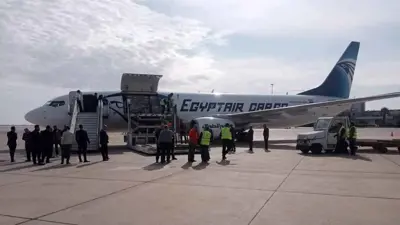 طائرة المساعدات المصرية