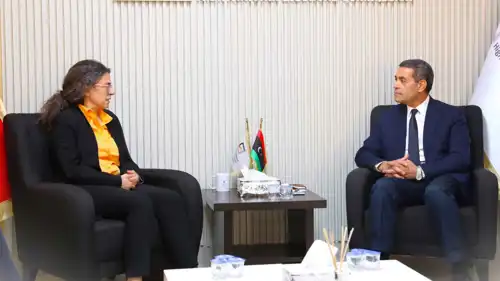 رئيس مفوضية الانتخابات يستقبل ستيفاني خوري