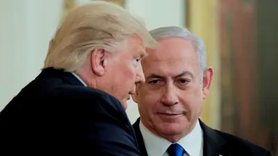 نتنياهو وترامب في لقاء سابق
