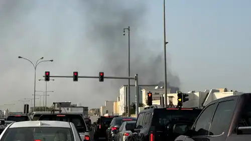 سماء الدوحة بعد الهجوم الإسرائيلي