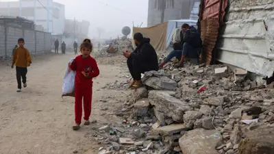 مشهد من غزة بعد إعلان وقف النار 