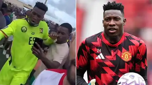 أندريه أونانا يعتدي على مشجع بعد هزيمة الكاميرون أمام الرأس الأخضر