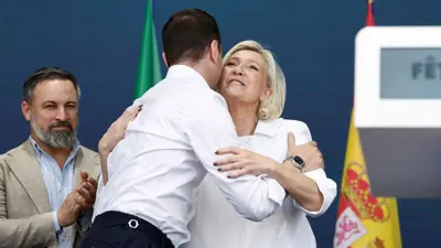 مارين لوبان خلال الاحتفال