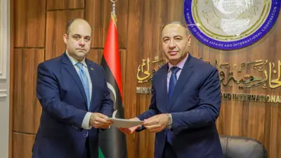 لقاء الطاهر الباعور مع المبعوث الأوكراني