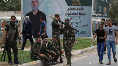 مقاتلون في ميليشيا عراقية مدعومة من إيران