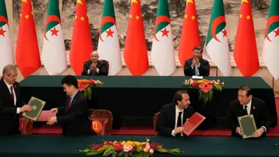 جانب من توقيع اتفاقات التعاون بين الجزائر والصين في 2023