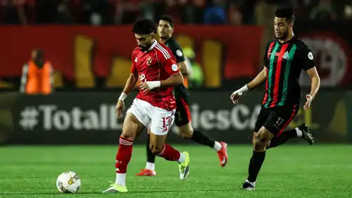 من مباراة الأهلي المصري والجيش الملكي المغربي