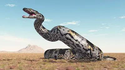 رسم تعبيري للثعبان الضخم