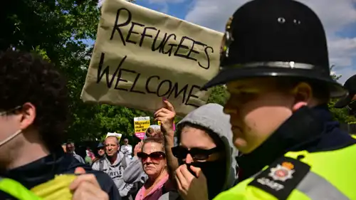 احتجاج مناهض للهجرة جنوب لندن