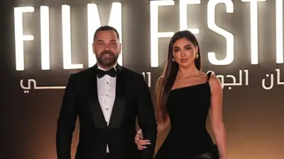 المخرج طارق العريان ونيكول سعفان