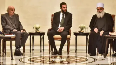 لقاء أحمد الشرع مع وليد جنبلاط وممثلين عن الأقليات