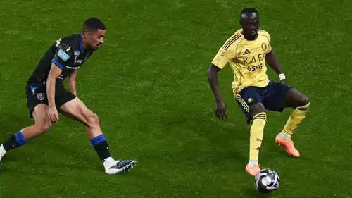 ساديو ماني في مباراة النصر والتعاون بالدوري السعودي