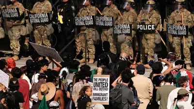 من احتجاجات لوس أنجلوس