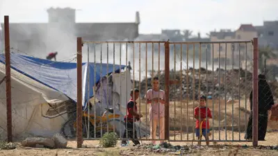 أطفال فلسطينيون في غزة 