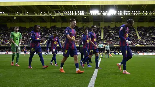 فريق برشلونة قبل مواجهة فياريال