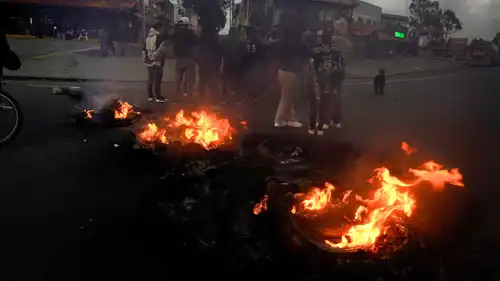 مشهد من "احتجاجات الوقود" في الإكوادور