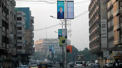 يافطات الدعاية الانتخابية في بغداد