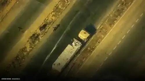 فيديو أمريكي يوثق نهب شاحنة مساعدات في غزة.. من الفاعل؟