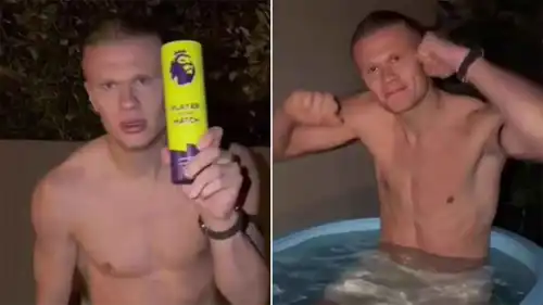 هالاند يغوص في الجليد