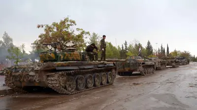 رتل عسكري تابع للجيش السوري