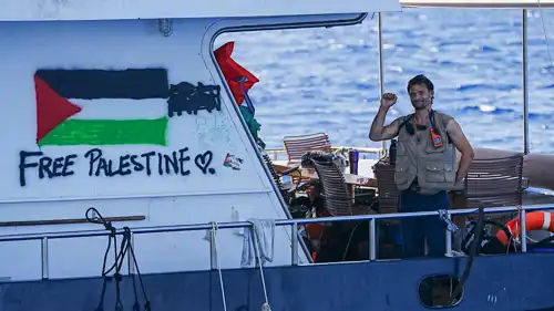 إحدى سفن أسطول الصمود