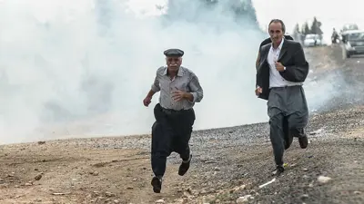 مشهد من الاشتباكات في كوباني