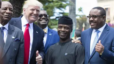 أرشيفية للقاء ترامب مع قادة ومسؤولين أفارقة 