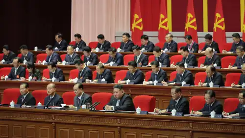 كيم جونغ أون خلال المؤتمر